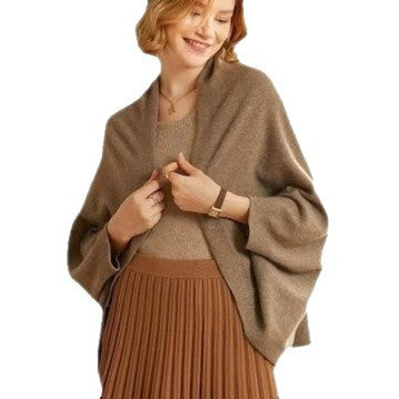 Wool plain-width shawl scarf