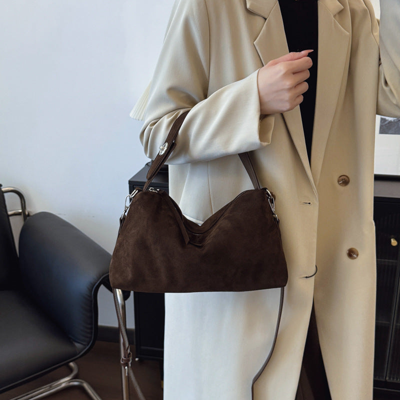 Womens Frosted Leather Crossbody Bag