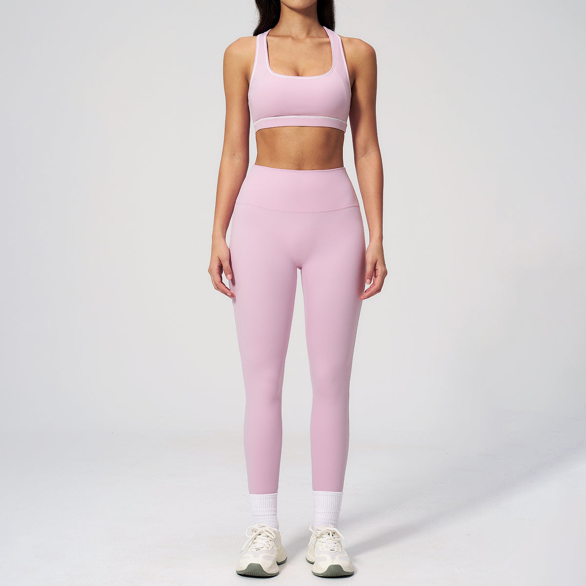 Womens Brushed Yoga Suit Set with Zipper