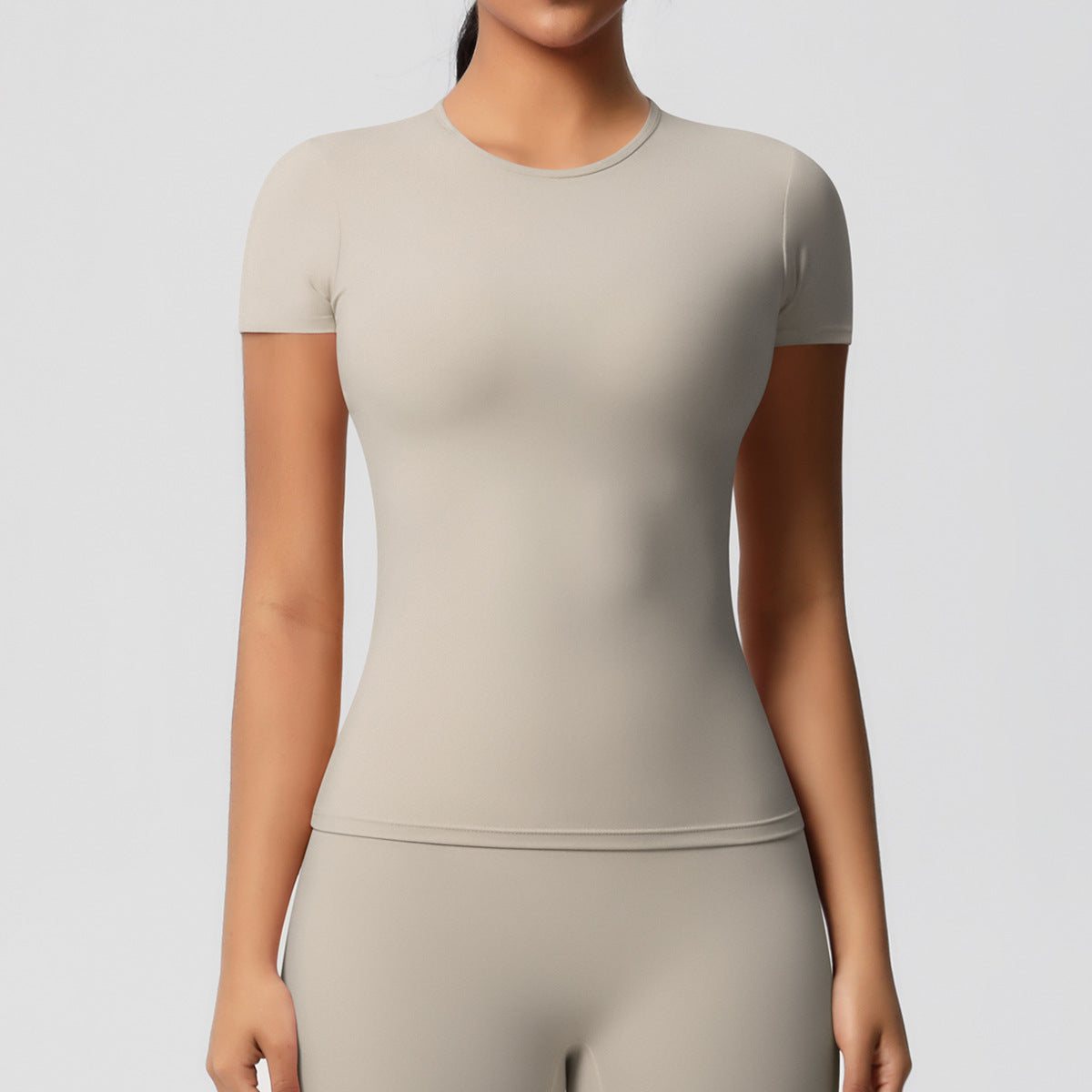 Sanded Tight-Fit Short Sleeve T-Shirt