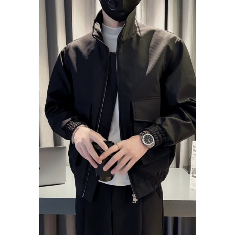 Mens Solid Color Work Jacket