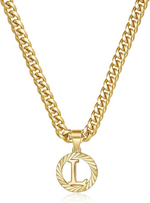 Hollow Letter Pendant Necklace