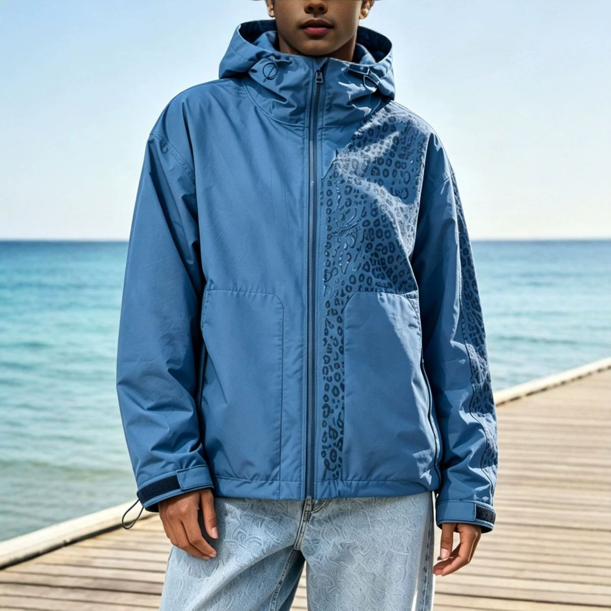 Color Changing Leopard Print Windbreaker
