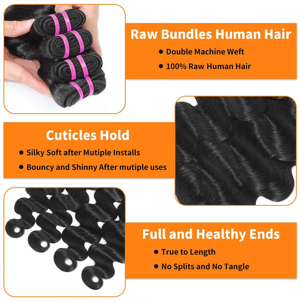 StariaHair 14-30 Inch Body Wave Vietnam Raw Hair Bundles