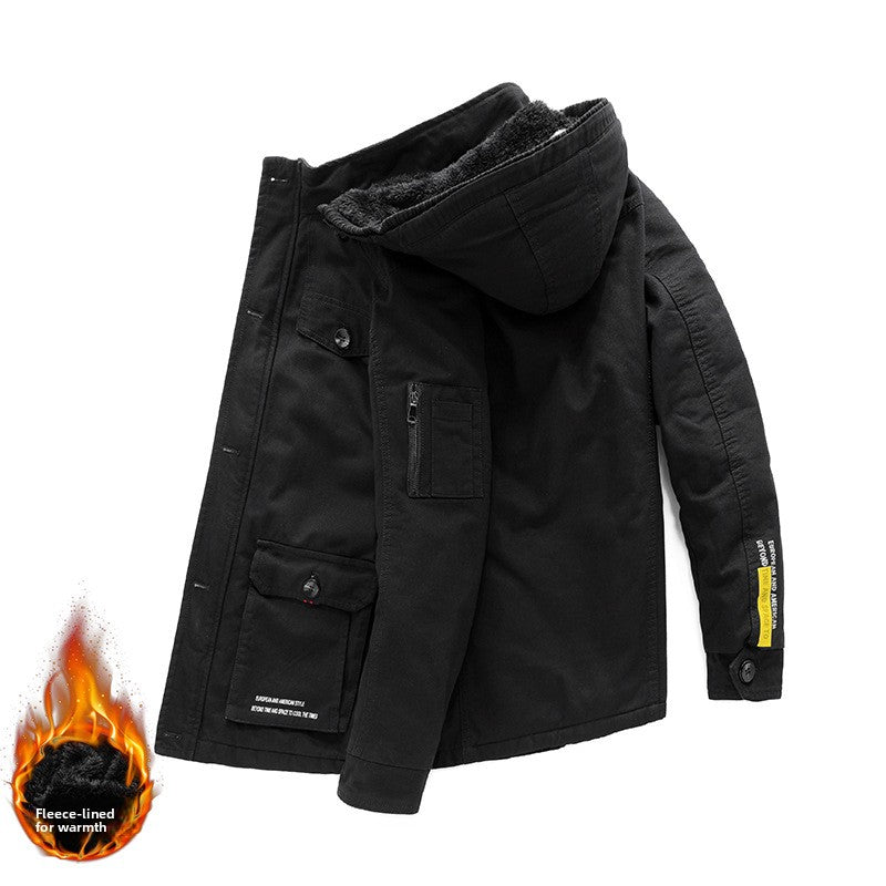 Fleece Lined Quilted Cotton Jacket