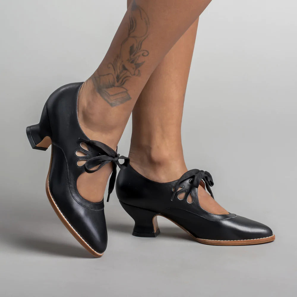 Womens Lace-up Hollow High Heels