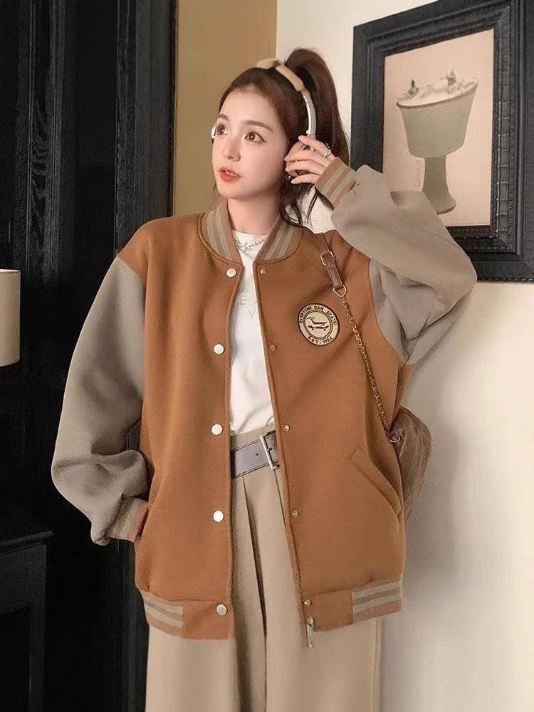 Retro Loose Fit Baseball Jacket