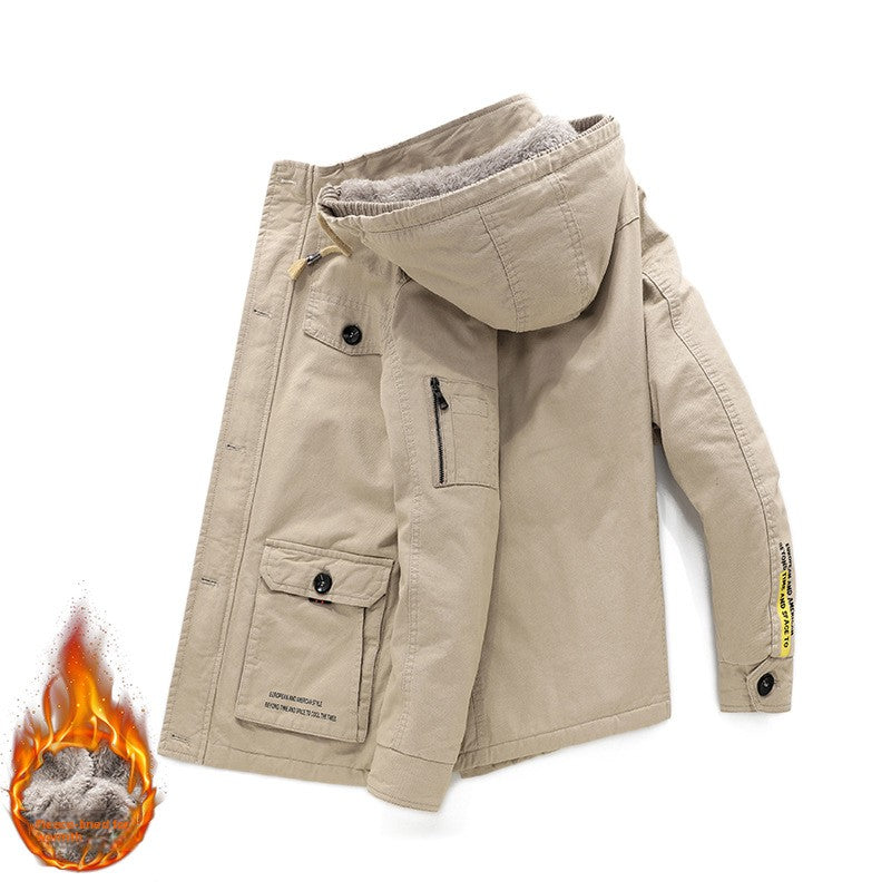 Fleece Lined Quilted Cotton Jacket