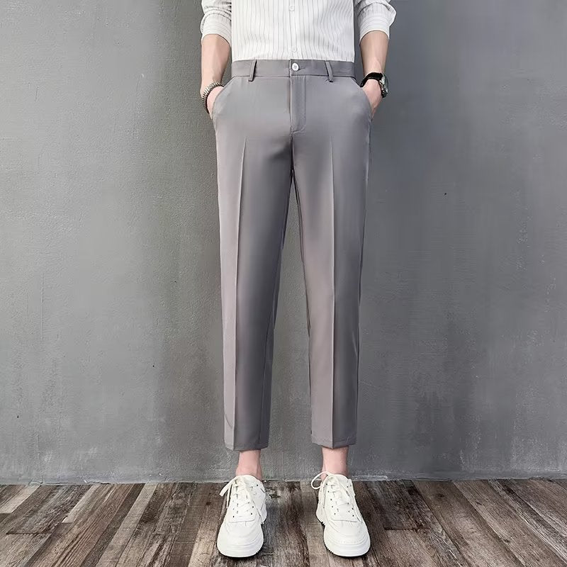 Summer Thin British Small Western Pants Men&