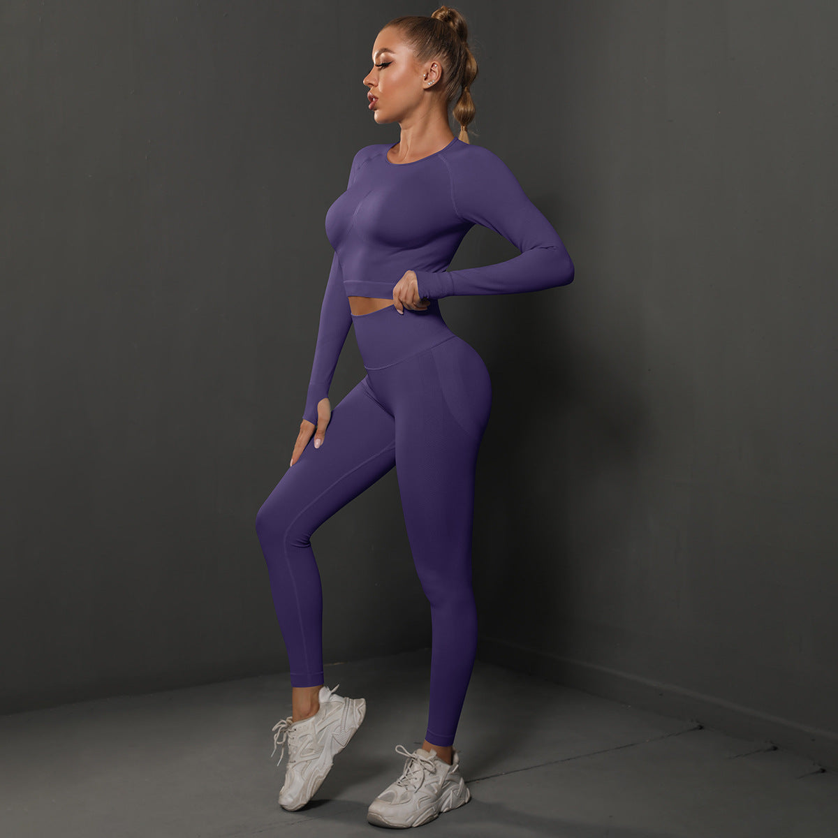 Seamless Pleated Yoga Suits