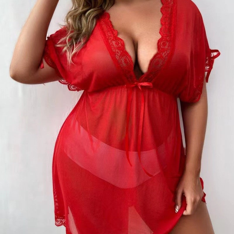 Mesh Lace Backless Lingerie Set