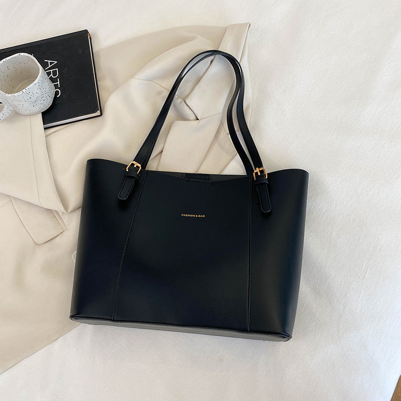 Retro PU Leather Shoulder Tote Bag