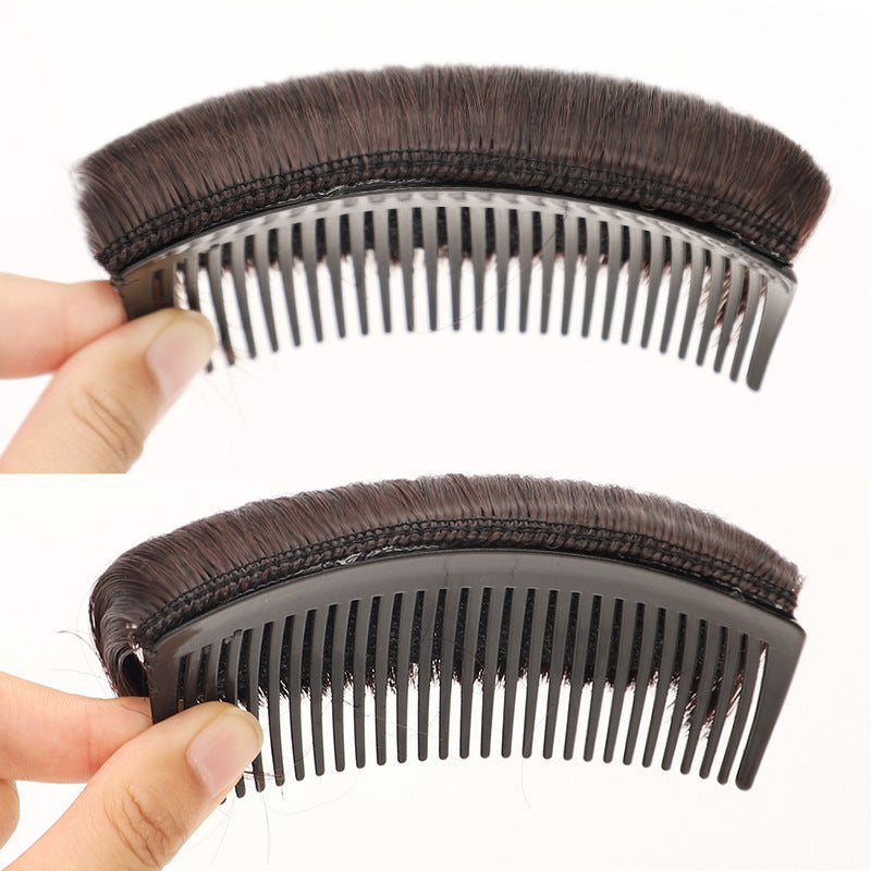 Wigs, hair pads, combs and hair softeners