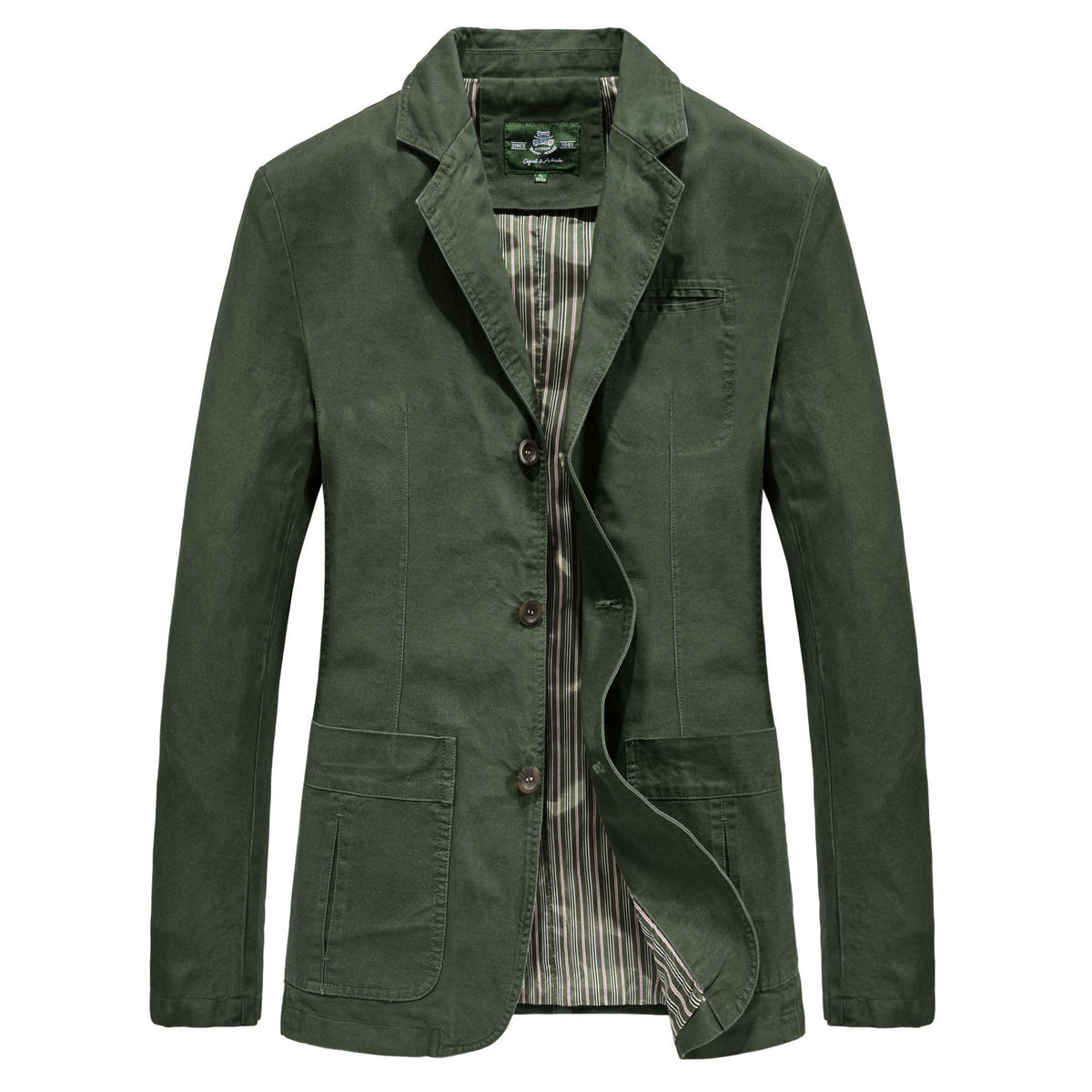 Classic Lapel Cotton Jacket for Men