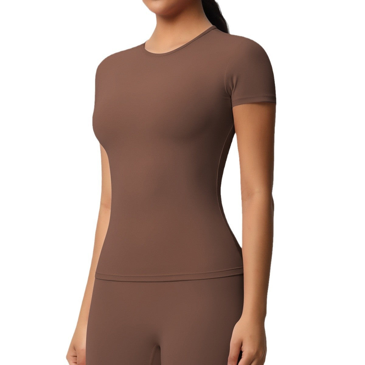 Sanded Tight-Fit Short Sleeve T-Shirt