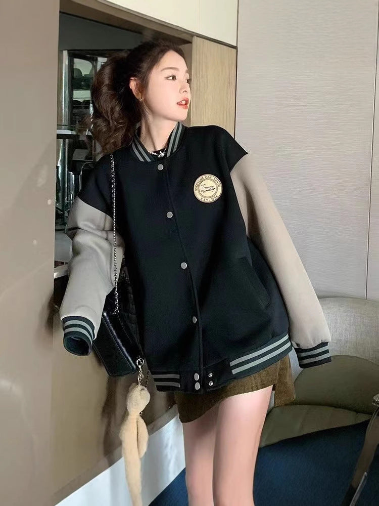 Retro Loose Fit Baseball Jacket