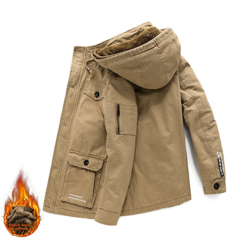 Fleece Lined Quilted Cotton Jacket