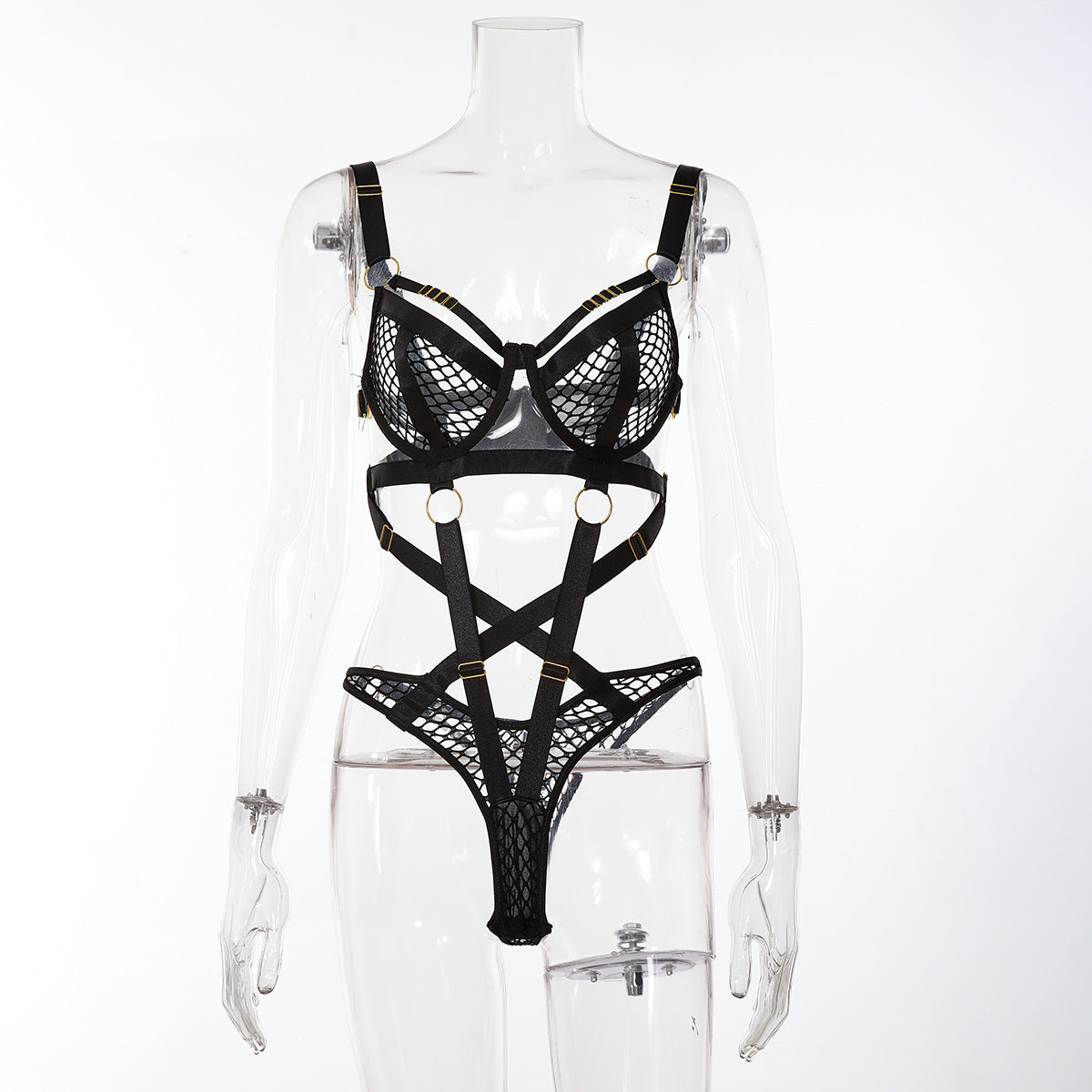 fishing net hollow three-point sexy underwear