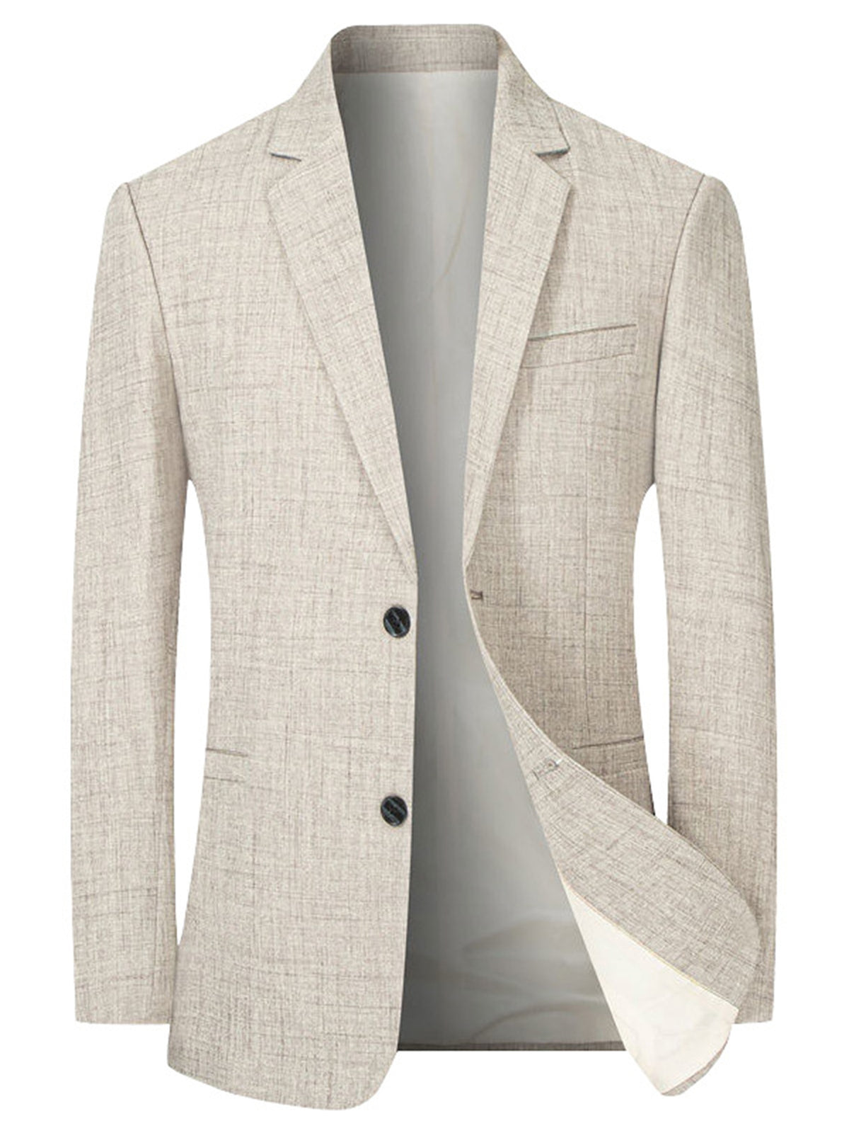 Slim Fit Casual Solid Color Suit Jacket