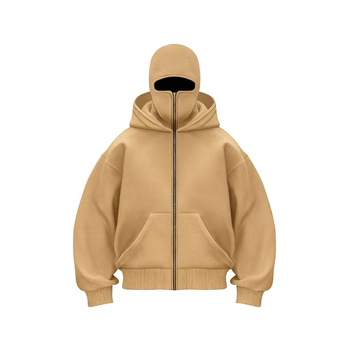 Double Layer Hooded Zipper Sweatshirt