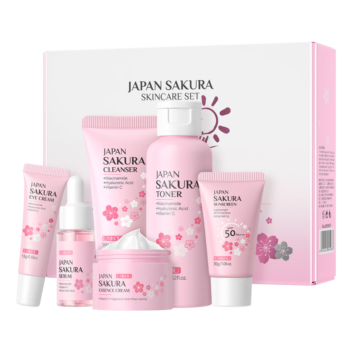 Six-piece skincare set