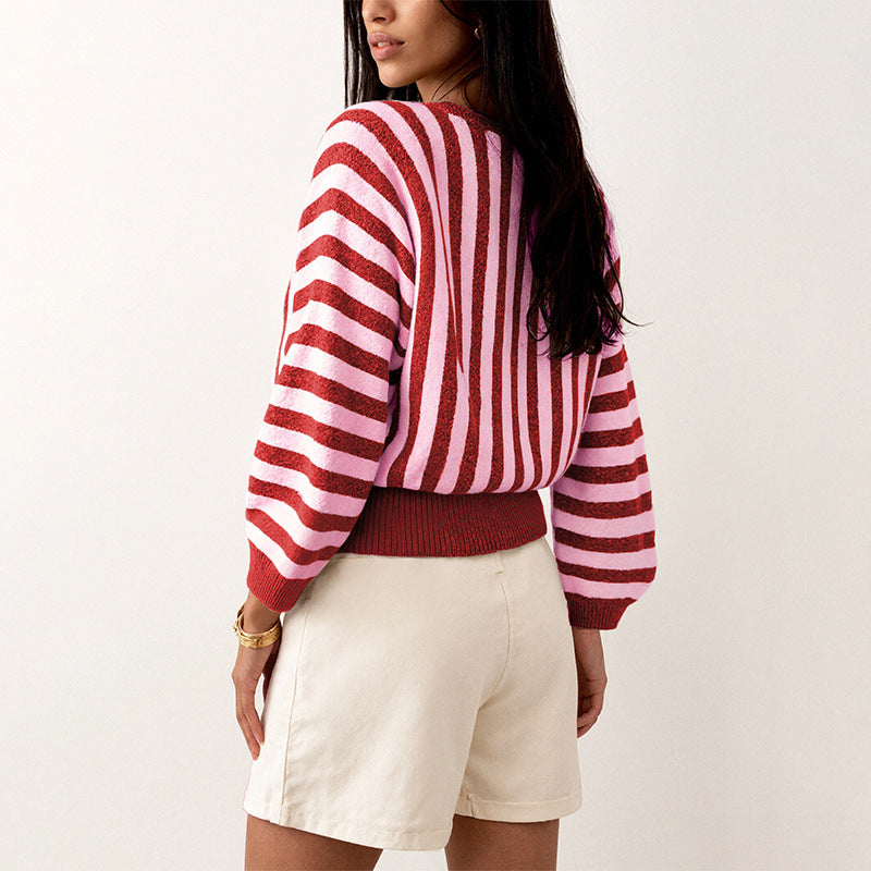Striped Knitted Pullover Sweater