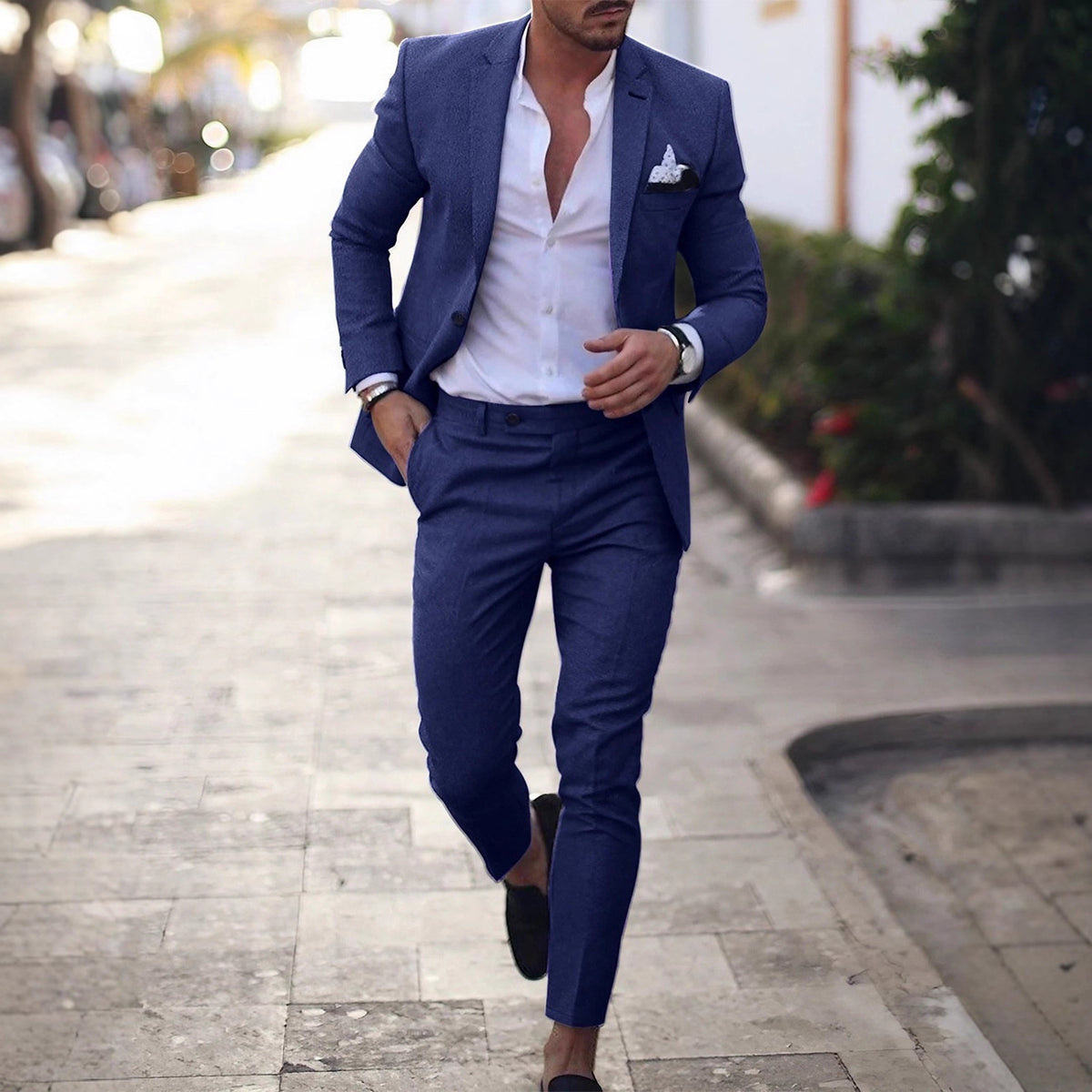 Digital Print Slim Fit Suit Set