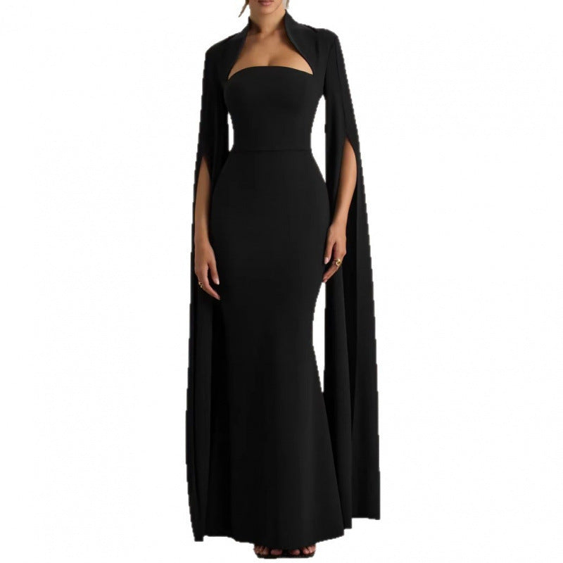 Slim Fit Bodycon Dress with Slit Sleeves
