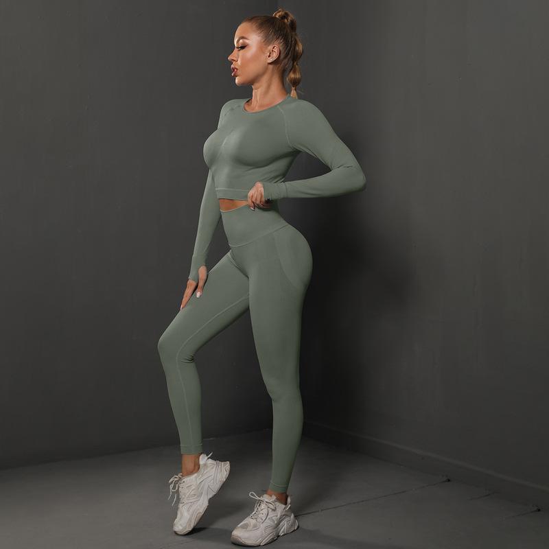 Seamless Pleated Yoga Suits