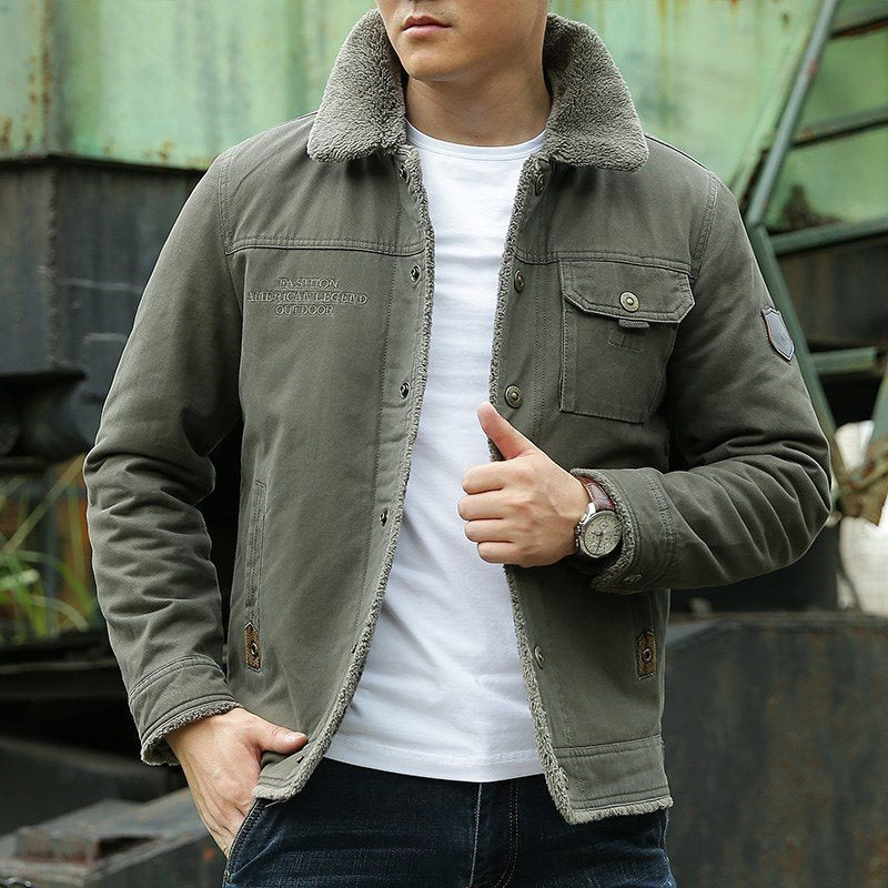 Mens Fleece Lined Winter Jacket