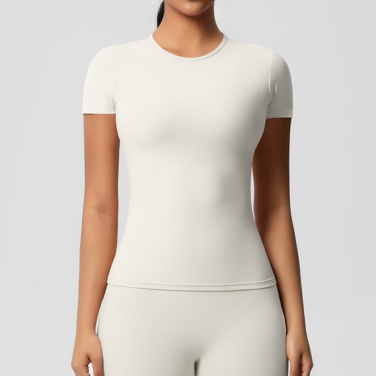Sanded Tight-Fit Short Sleeve T-Shirt