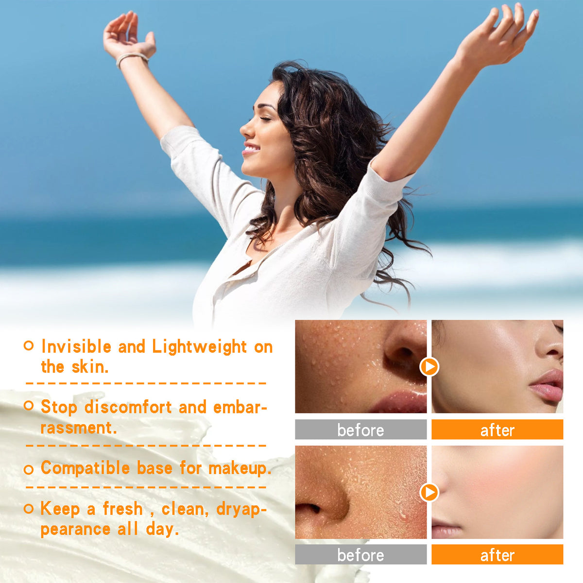 Facial Sweat Absorbing Lotion for Oil Control