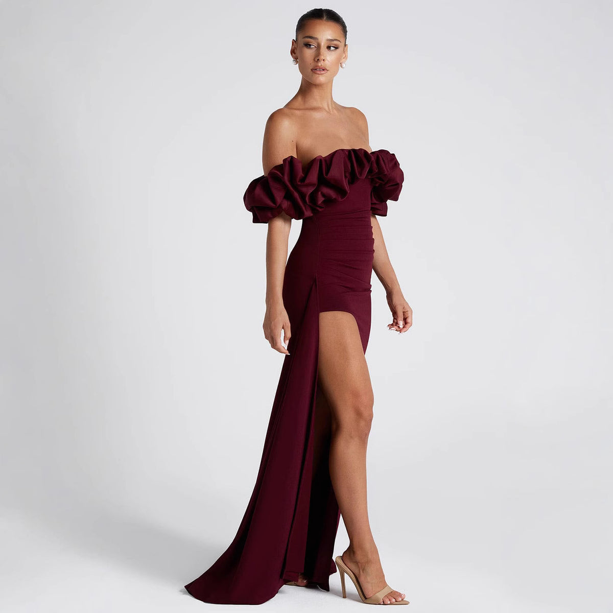Off-shoulder Fishtail Long Dress