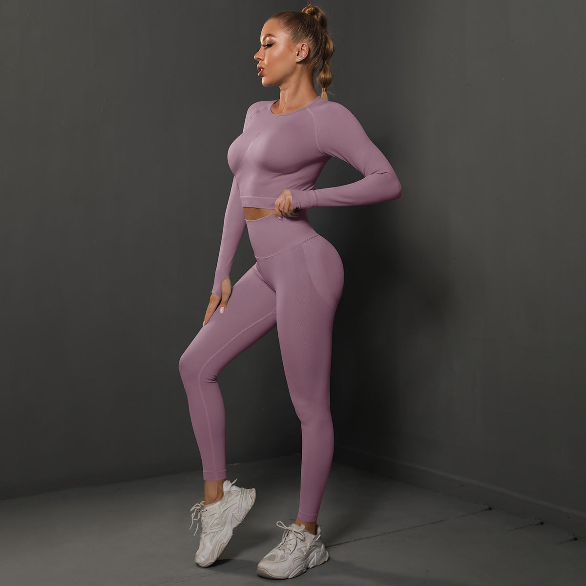 Seamless Pleated Yoga Suits