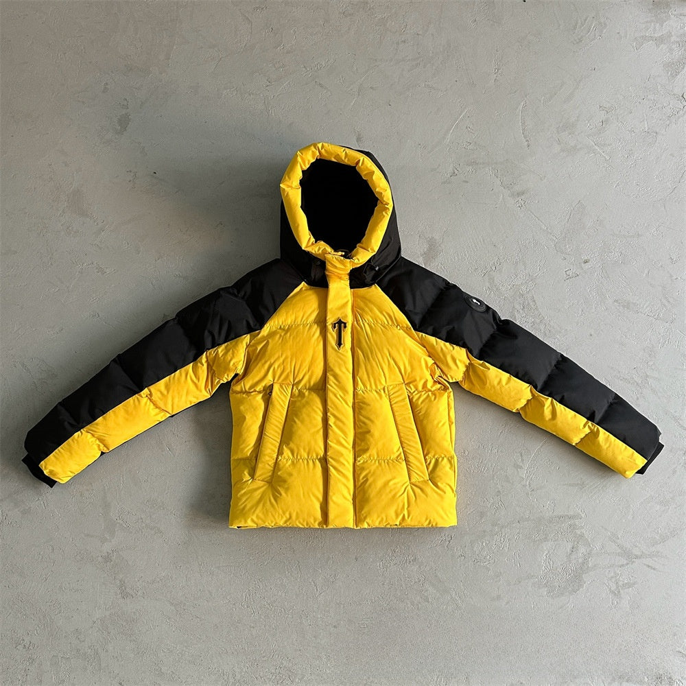 Gradient color embroidered winter jacket set