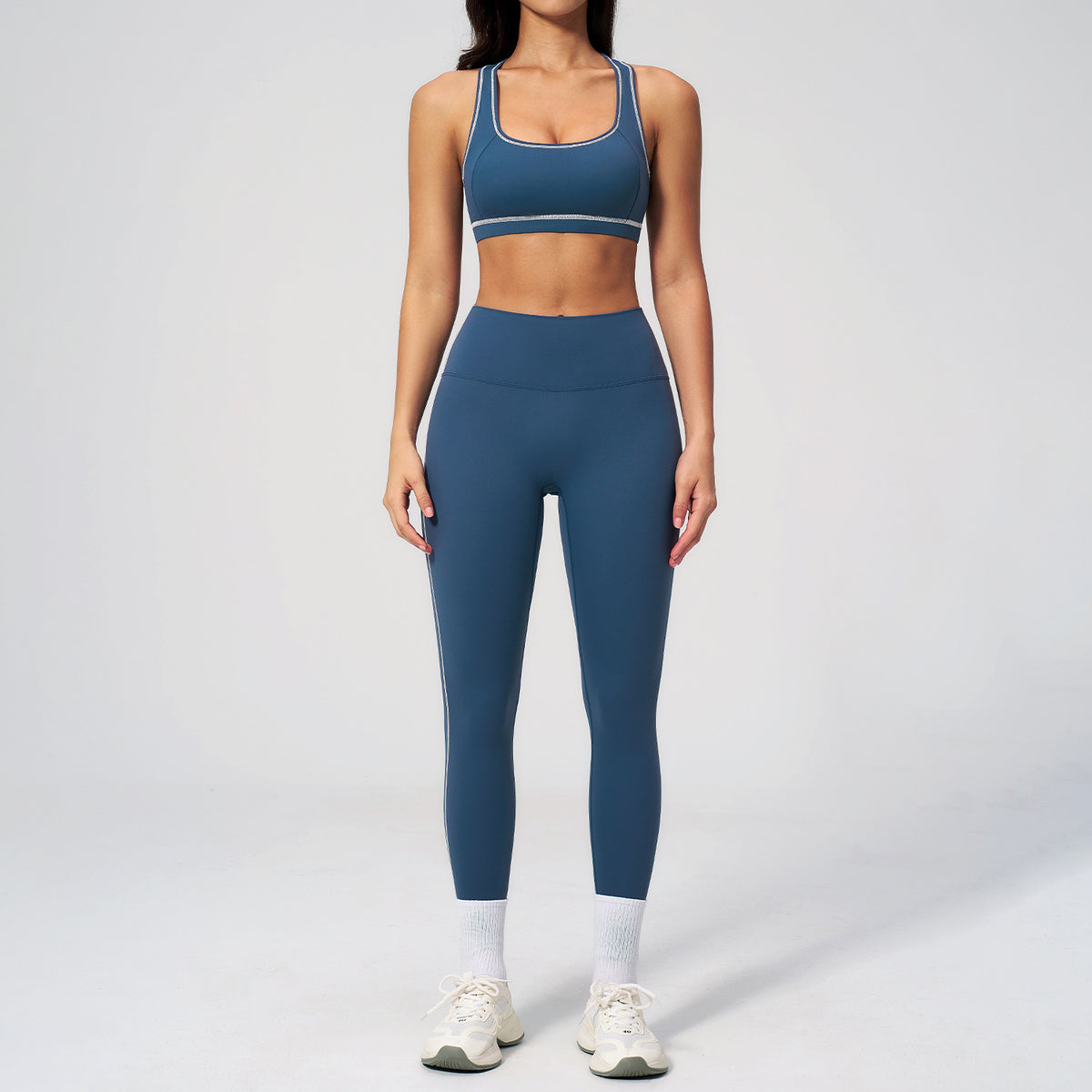 Womens Brushed Yoga Suit Set with Zipper