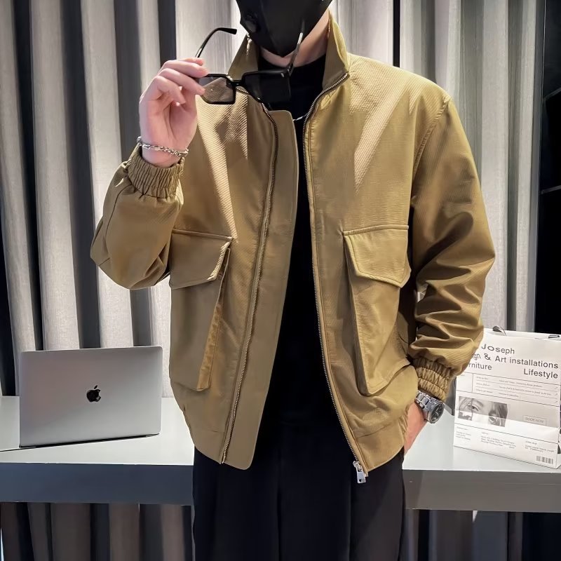 Mens Solid Color Work Jacket