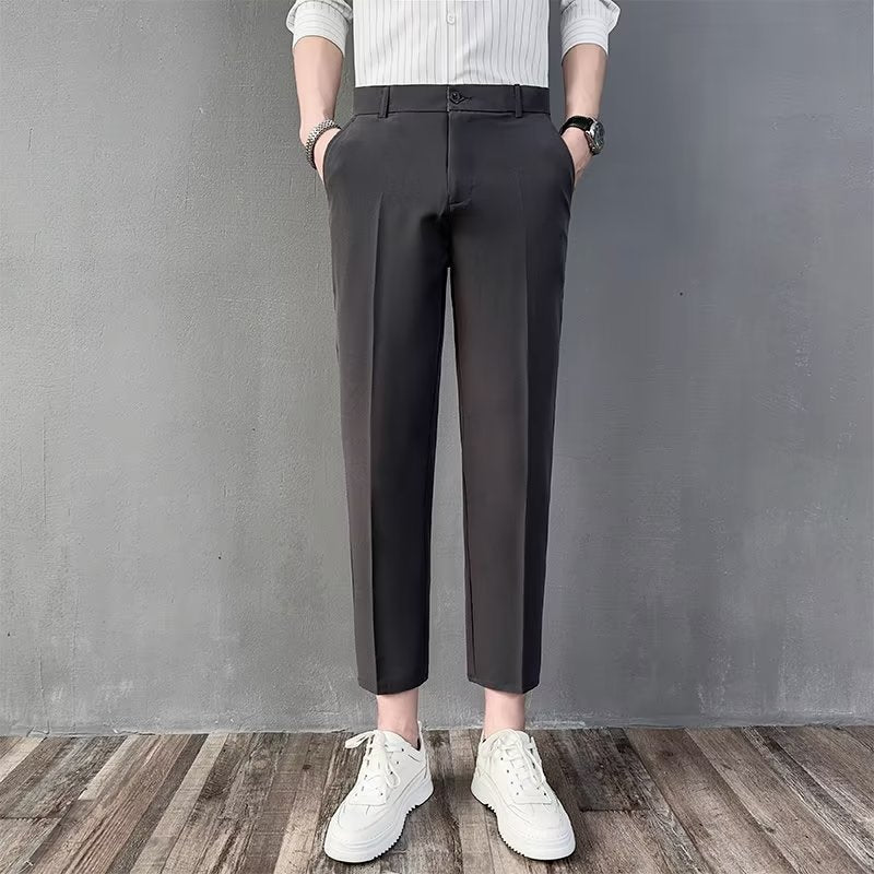 Summer Thin British Small Western Pants Men&