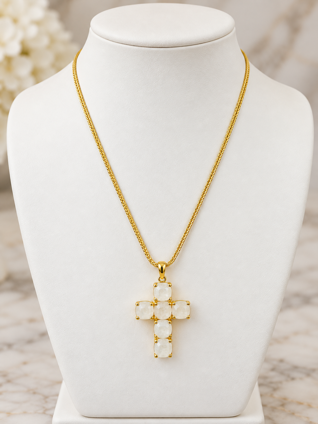 Ariana cross long necklace