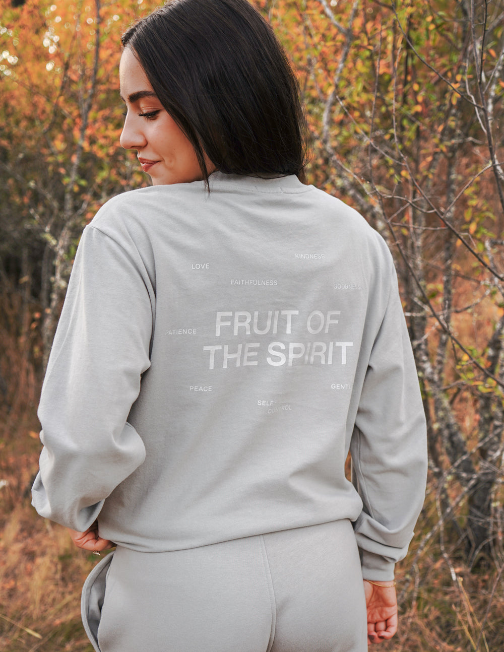 Fruit of the Spirit Grey LS Unisex Tee