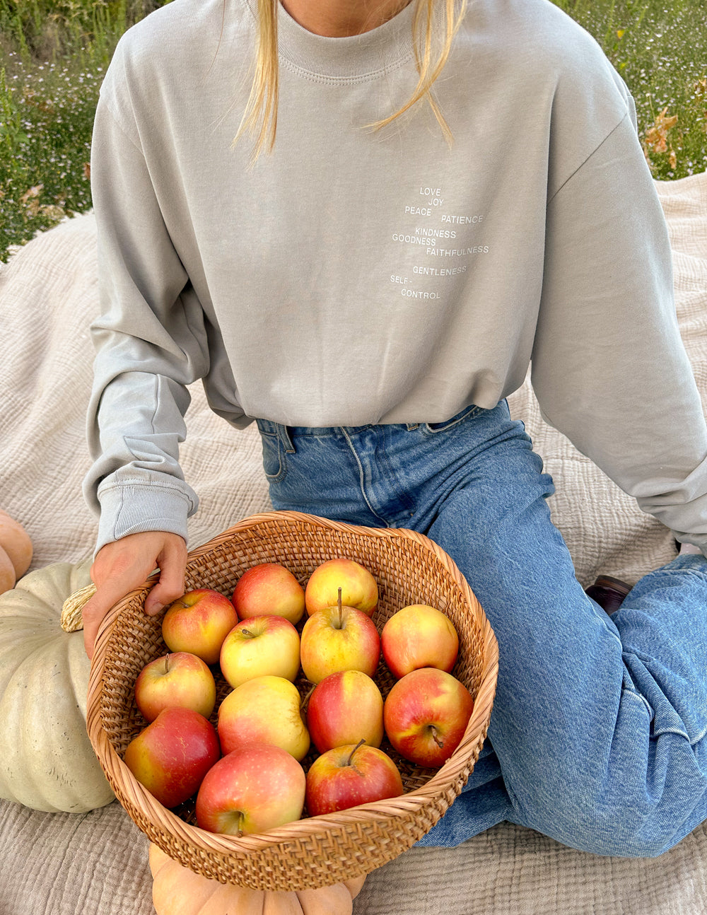 Fruit of the Spirit Grey LS Unisex Tee