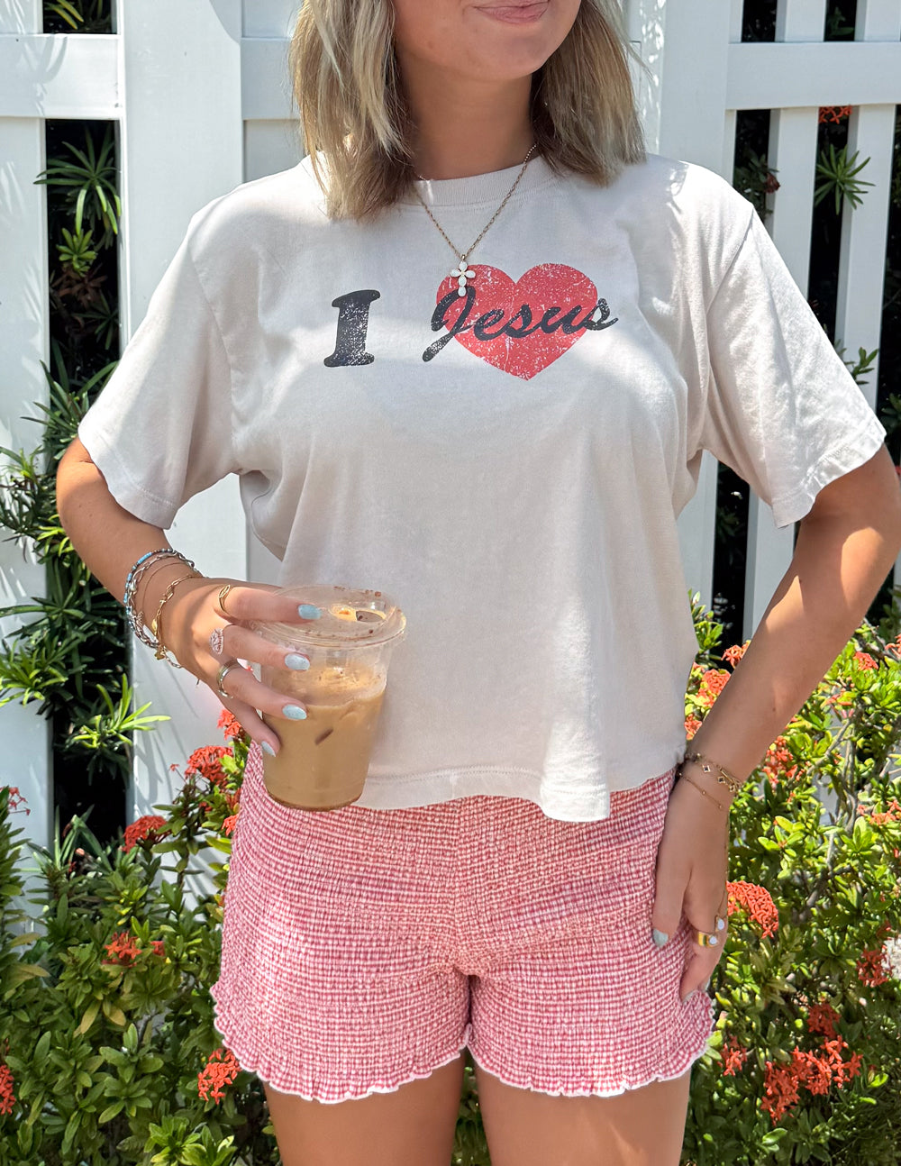 I Love Jesus Cropped Women&