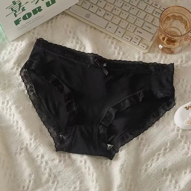 New Cream Girl Underwear Solid Color Seamless Quick-Drying Lace Sexy Ultra-Thin Summer High-End Thin Mask Shorts SHOPEZRA L.L.C.