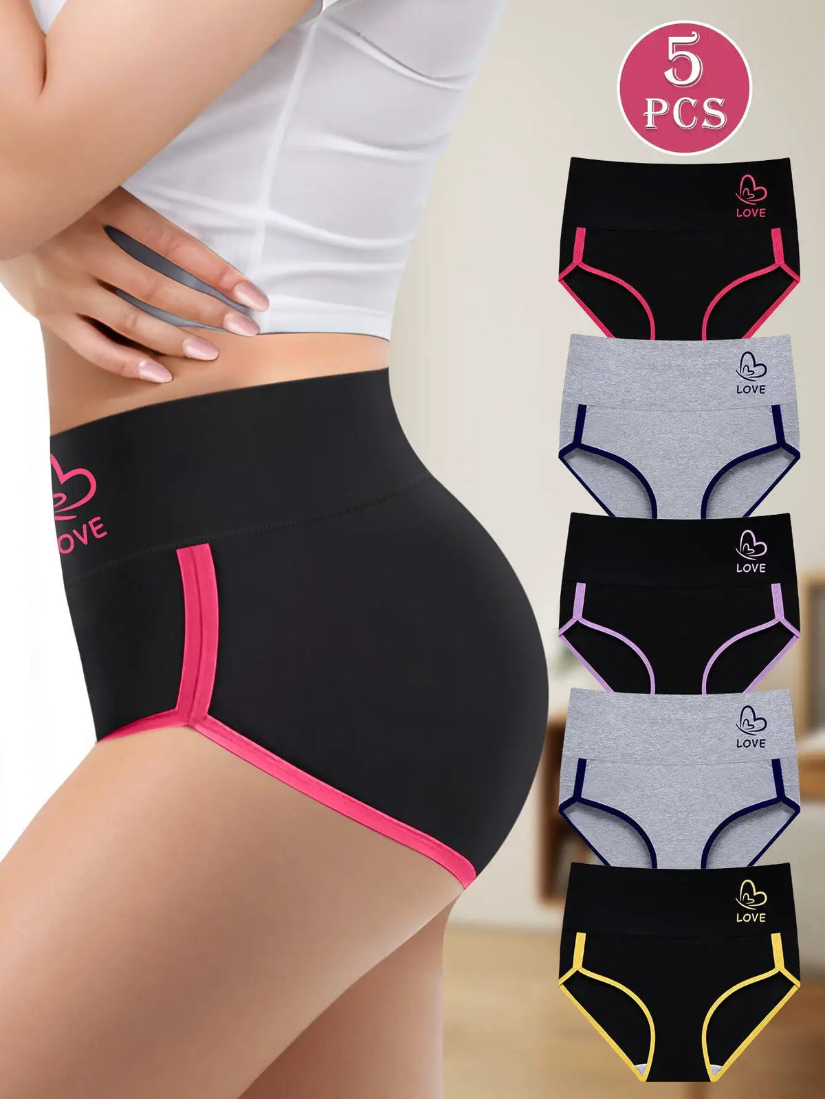 Cross-border Europe and the United States plus size 4 pairs of underwear stitching fashion hip briefs TK Xiyin foreign trade wholesale women&