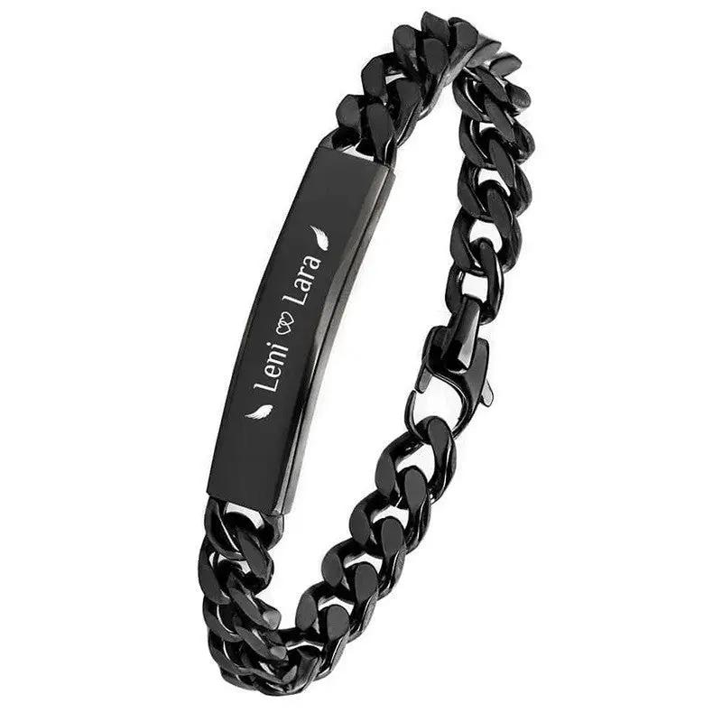 18K Vacuum Gold Plated Titanium Steel Bracelet Laser Laser Letter Graphic Number Stainless Steel Bracelet by Wanita Store