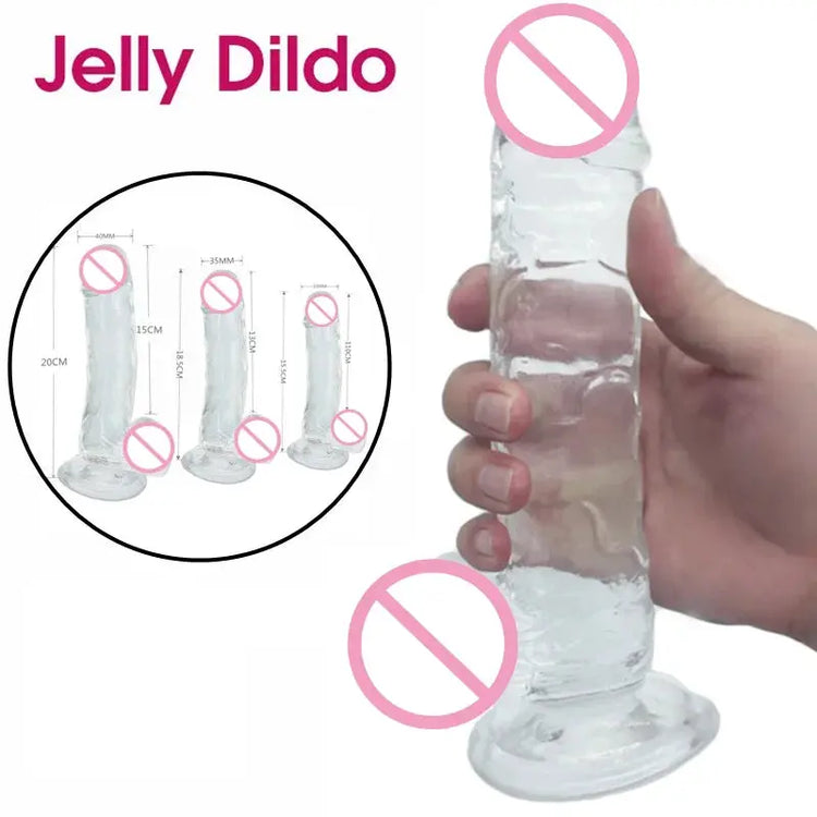 New Skin feeling Realistic Big Dildo Flexible Penis Dick With Suction Cup Strap-on Female Masturbation Strapon Dildo For Women SHOPEZRA L.L.C.