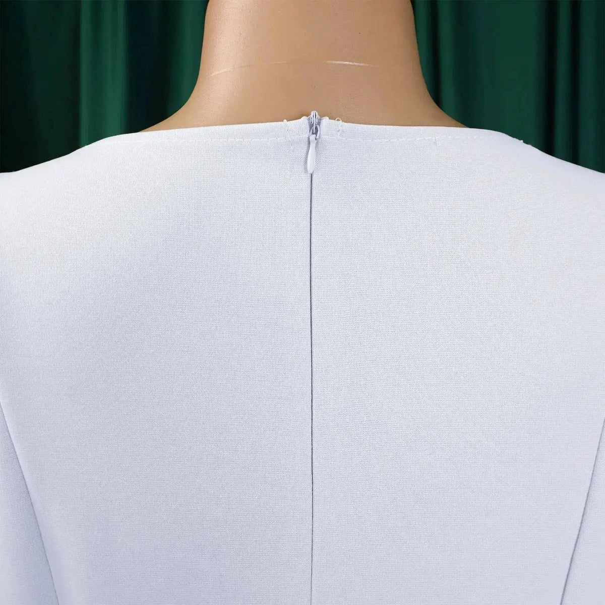 Elegant Office Dress for Women Professional O Neck Short Sleeve Belt Waisted A Line Mid Calf Formal Business Work Dress Midi New by Dropshipman