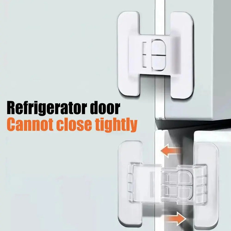 Refrigerator Locks Refrigerator Child Lock Self-Adhesive Fridge Closer Fixed Buckle for Glass Metal Protection Kids Adults Home SHOPEZRA L.L.C.