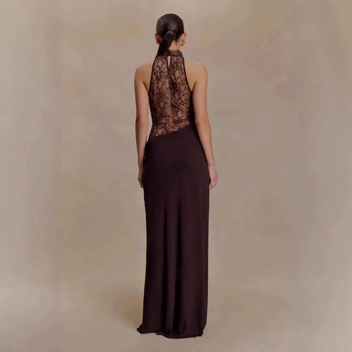 Women Lace Patchwork Sleeveless Pleated Dress Elegant Off-shoulder See Through Long Dresses 2026 Lady Evening Party Vestidos by Dropshipman