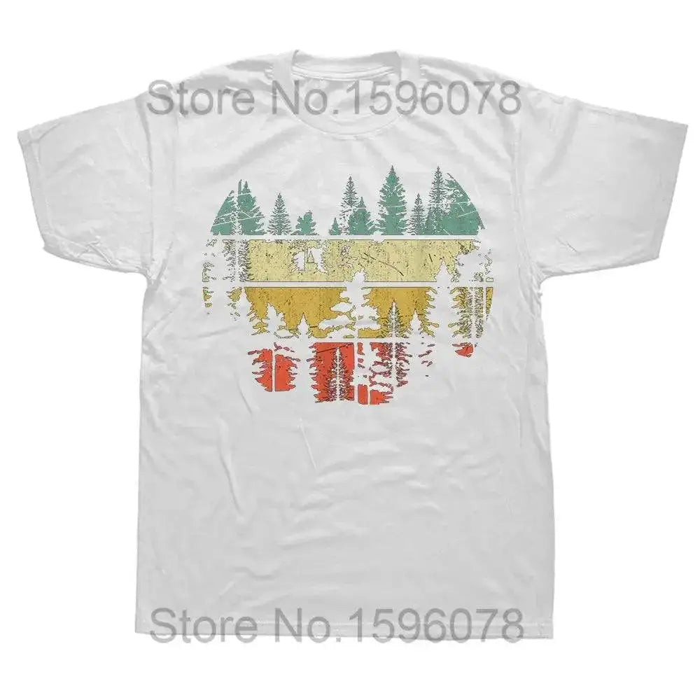 Wildlife Trees Outdoors Nature Retro Forest T Shirts Hiking Camping Birdwatching Photography Mountains Birthday Gifts T-shirt by Dropshipman